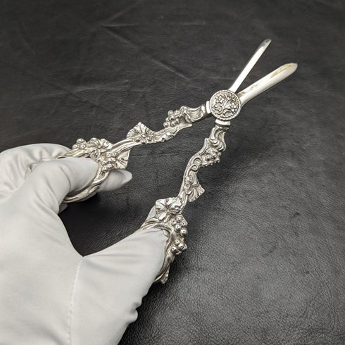 英國復古銀盤葡萄剪刀葡萄雕刻 100 克